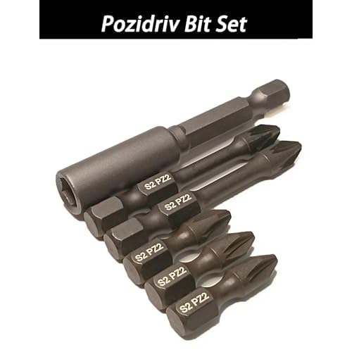 Pozidriv Screwdriver Set, PZ2 Bits¡¢Drill Bit Extension and Quick Release Bit Driver Handle for DIY or Repair