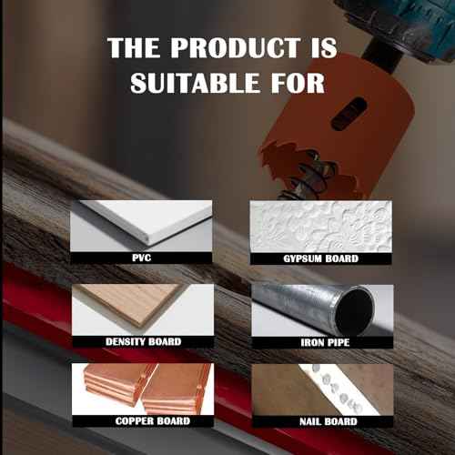 CSOOM 2-1/8" (54mm) Bi-Metal Hole Saw for Plastic, Wood, Plywood, Thin Steel and Thin Aluminum Sheets