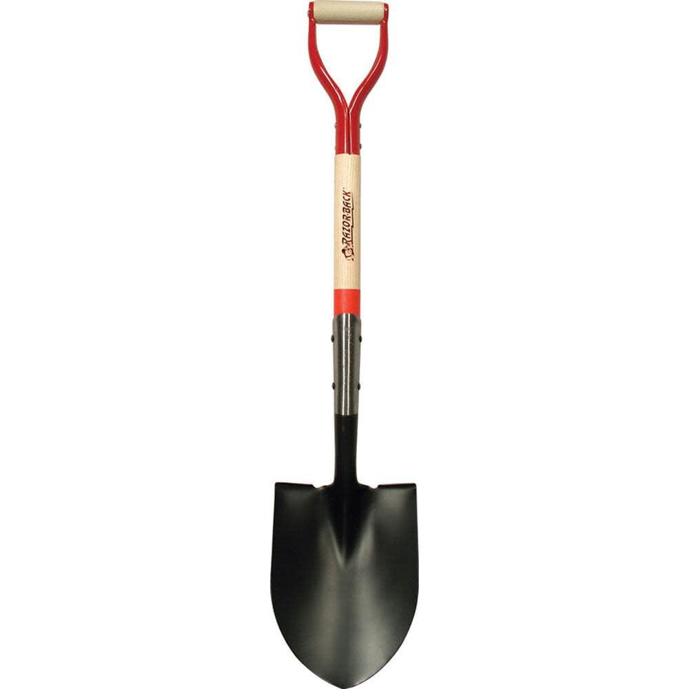 True Temper Round Point Shovel With Open-Back, Dual Rivet And D-Grip