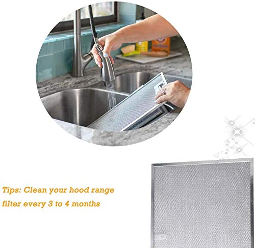 Wadoy BPS1FA36 2 Pack Range Hood Filter for Broan NuTone 99010300E (11-3/4" x 17-1/4" x 3/8")