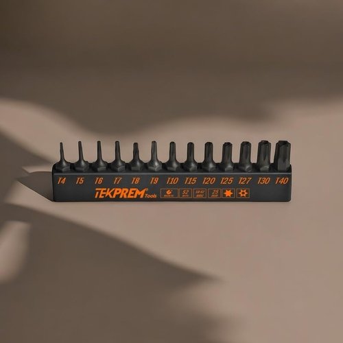 Torx Bit Set with 1/4 inch Magnetic Bit Driver,TEKPREM 12-Piece Security Torx Screwdriver Bit Set with 1 inch T5 T6 T7 T8 T9 T10 T15 T20 T25 T27 T30 T40 Tamper Resistant
