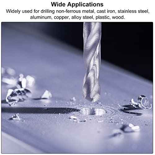 uxcell Solid Carbide Drill Bits, 3mm C2/K20 Tungsten Carbide Jobber Drill Bits Straight Shank Drilling Tool for Stainless Steel Aluminum Iron Metal Plastic 4pcs