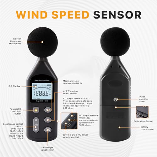 Digvliy DB-01 Decibel Meter, Sound Level Meter 30-130 dB, A/C Weighting