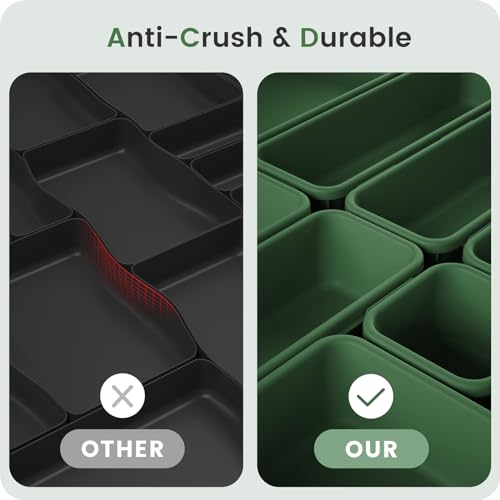 A-LuGei ¡¼?????????? & 5 Size¡½ Tool Box Organizer Tray Divider Set,¡¼Army Green¡½ Desk Drawer Organizer,Garage Organization and Storage Toolbox Accessories Rolling Tool Chest Cart WorkBench Small Part