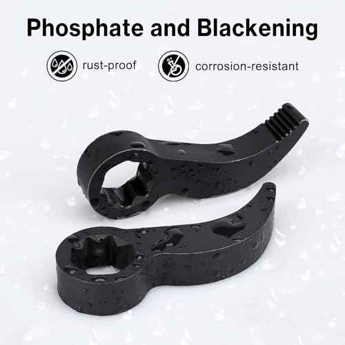 Lytool 2 Pcs Pry Bar Wrench Adaptor Head, Crowbar Adapter Head Tool, Half Shaft Removal Car Repairing Tools (1/2" Drive)