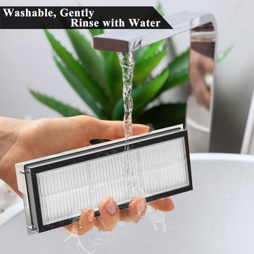 4 Pack Replacement HEPA Filter Compatible with Roborock Qrevo S/Qrevo Curve/Qrevo Pro/Qrevo Plus/Qrevo MaxV/Qrevo Edge Robot Vacuum Cleaners,High Efficiency Qrevo S Filters