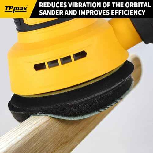 2 Pack 5 Inch 8 Holes Soft Density Interface Pads 5" Hook and Loop Sponge Cushion Buffering Backing Pads