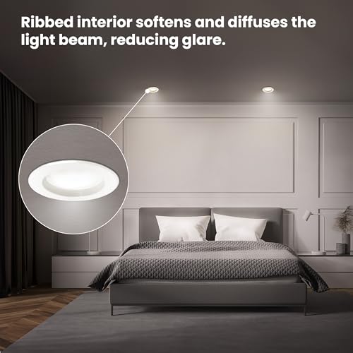 Feit Electric 6-Pack 5/6in LED Recessed Downlight Retrofit Kit, 75W Equivalent, Dimmable, Adjustable Color Temp