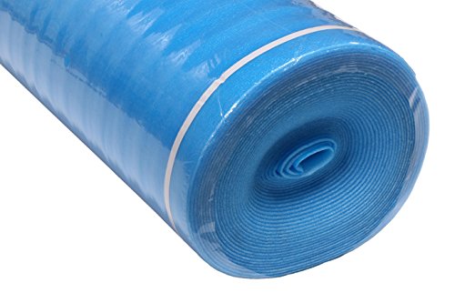 AMERIQUE 800SQFT 4TH Generation Blue 2MM Thick Flooring Underlayment Padding 3-in-1 Heavy Duty Foam with Tape & Vapor Barrier
