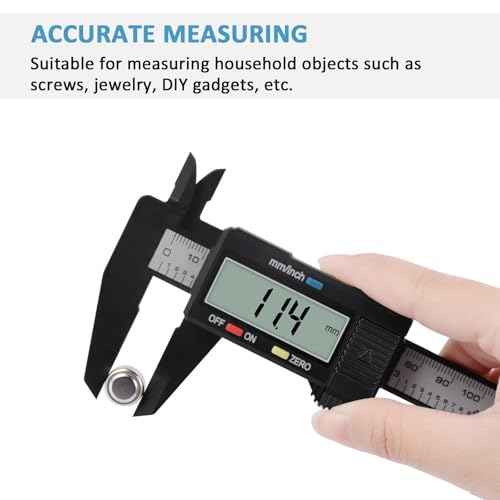 Digital Caliper, Adoric 0-6" Calipers Measuring Tool - Electronic Micrometer Caliper with Large LCD Screen, Auto-Off Feature, Inch and Millimeter Conversion