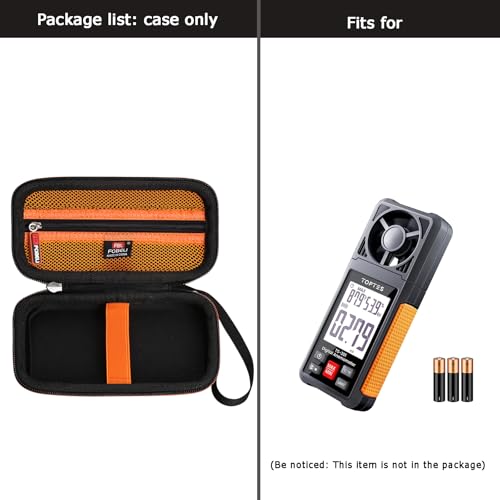 FBLFOBELI Orange Hard Case for TopTes TS-301 TS-501B Sound Level Meter & Anemometer