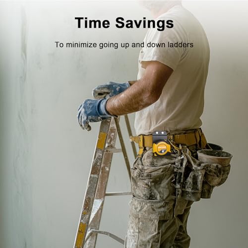 Tape Measure Holder for Belt, Tape Measure Belt Clip, Measuring Tapes Holder Fits Up to 2" Tool Belts, Quickly Grab or Hang