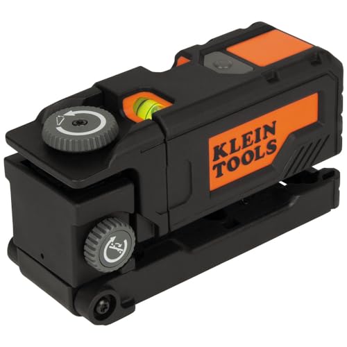 Klein Tools 93PTL Magnetic Pocket Laser Level, Bright Red Leveling and Alignment Tool, 3 Bubble Vials, 360-Degree Wall Attachment, Picture Hanging