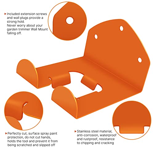 Garage Organization Weed Eater Holder Shed Organizer, Trimmer Rack Garden Power Tool Hanger for Grass Lawn Mower, 2 Pack