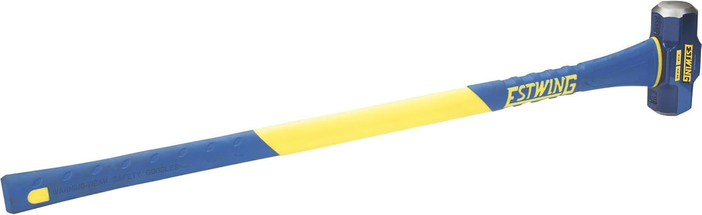 Estwing 8-Pound Hard Face Sledge Hammer for Demolition/Stake Driving, 50-55 HRC, 36-Inch Fiberglass Handle, Overstrike Protection, Textured Grip
