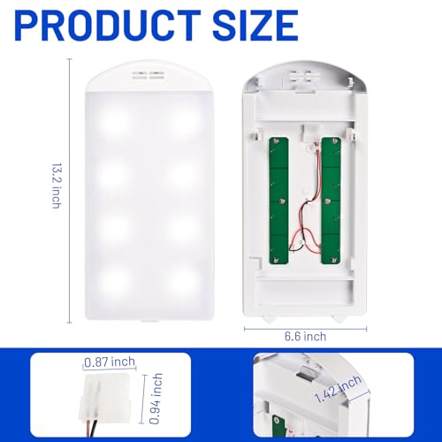 Emnrod W11527432 13in Refrigerator LED Light Replacement for Whirlpool Maytag WRX735SDHZ02/03/04/07/08/11/12/15, etc.