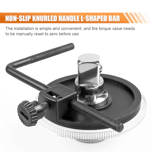 1/2" Digital Torque Wrench Angle Gauge, 360 Adjustable Adapter, Drive Meter for Professional Rotation and Angle Measurement