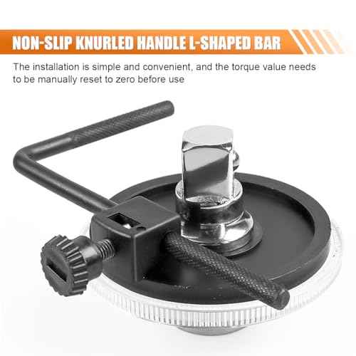 1/2" Digital Torque Wrench Angle Gauge, 360 Adjustable Adapter, Drive Meter for Professional Rotation and Angle Measurement