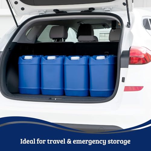 20 Gallon Stackable Water Storage Kit - 4 BPA-Free Containers for Emergency & Camping