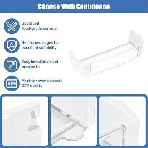 WR71X10427 Door Gallon Bin Compatible With GE Refrigerator Door Shelf Bin Rack ZISS420DRISS ZISS420NM ZISB420DRH ZIS420NRJ ZISW420DRG, Door Shelf Bin Replace 945734 AP3190209 AH698135 EA698135