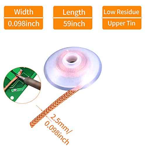 Makeronics Soldering Starter Kit for Electrical | 0.14 lb/62g 0.8mm Solder Wire Rosin Core Sn99 Ag0.3 Cu0.7 | Iron Tip Cleaner with 3 Brass Ball | Helping Hands Aid