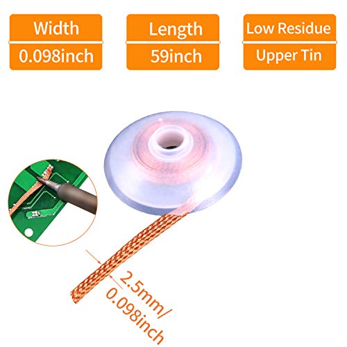 Makeronics Soldering Starter Kit for Electrical | 0.14 lb/62g 0.8mm Solder Wire Rosin Core Sn99 Ag0.3 Cu0.7 | Iron Tip Cleaner with 3 Brass Ball | Helping Hands Aid
