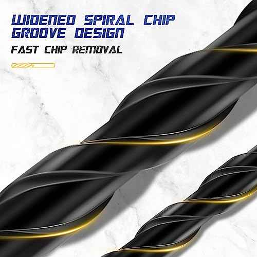 12-PCS Concrete & Masonry Drill Bit Set, Cement Drill Bits for Concrete Brick Wall, Tile Glass Ceramic, Masonry Drill Bit 1/8 to 1/2 inch Industrial Strength Carbide Cross Drill Bit Tip