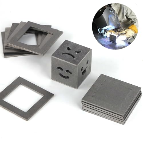 24 Pcs Welding Coupons 3" x 3" 11 Gauge (1/8") Mild Steel Welding Practice Cubes - Weld Training Kit for TIG, MIG & Arc/Stick Welding