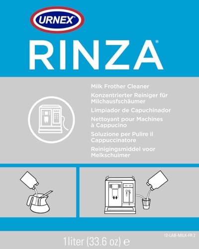 Urnex Rinza Alkaline Formula Milk Frother Cleaner - 33.6 oz (Dual-Chamber Bottle)