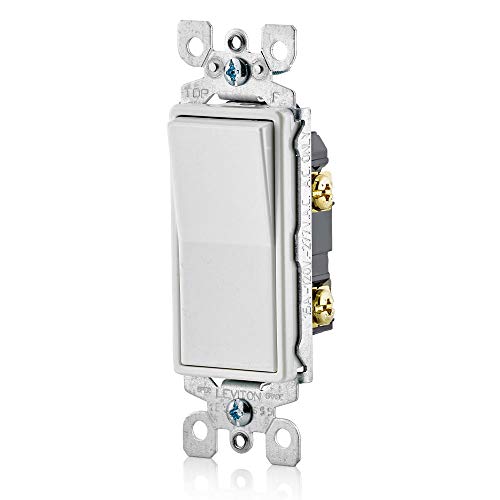 Leviton 15A Decora Antimicrobial Light Switch Single-Pole White