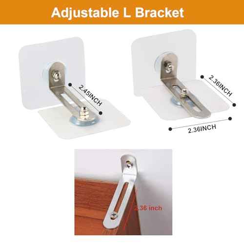 Adhesive Furniture Wall Anchors (10 Pairs), Vinkqiado Anti Tip Furniture Straps Kit for Baby Proofing, Secure Bookcase Dresser Shelf Cabinet to Wall for Child Safety