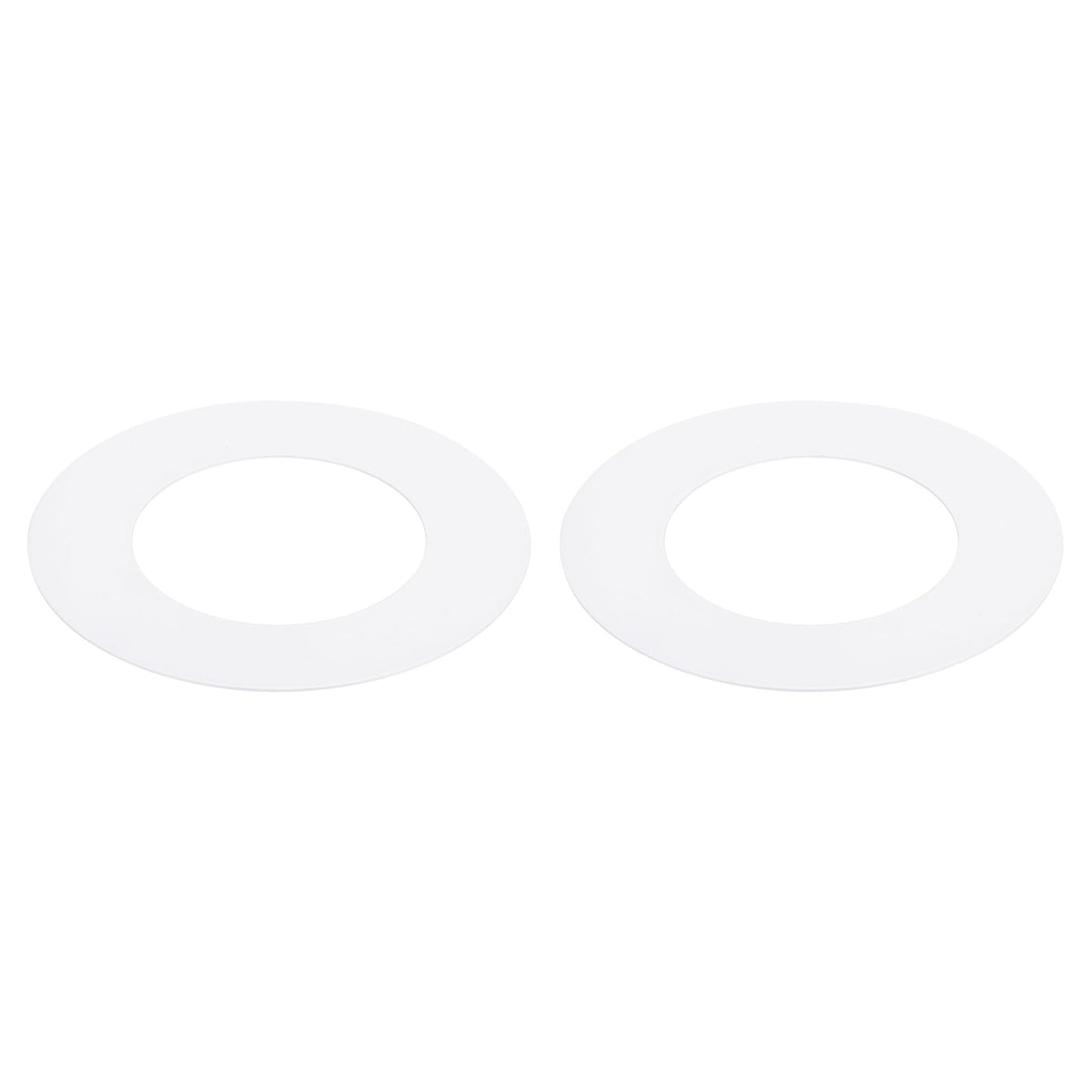 Awclub Goof Trim Ring, 2 Pack 4-Inch x 5.5-Inch (ID x OD) for Recessed Can Downlights for Ceiling Light Fixtures, Matte White, Steel Construction