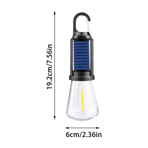 4 Pack LED Camping Lantern Rechargeable, Solar Camping Lights with Clip Hook, 3 Light Modes, Portable Rechargeable Outdoor Tent Lights Bulbs for Camping Hiking Emergency (3PCS)
