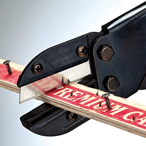 Ronan Multi-Cut Industrial Cutter ? Heavy-Duty Blade for Plastic, Rubber, Wood, Leather & More ? Replaceable Blades, Safety Lock, Ergonomic Grip, 3 Extra Blades Included
