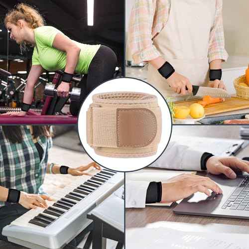 2 Pack Wrist Wraps for Sports Protection and Pain Relief, Adjustable Wrist Support Strap for Tendonitis, Working Out, Weightlifting,Strength Training,Kettlebell,Unisex(Skin)