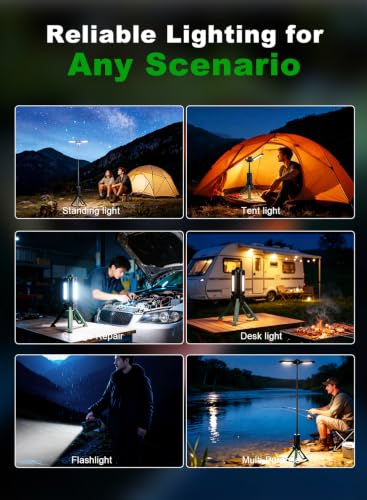 CuLiDing Telescopic Camping Light 2500 Lumen Rechargeable 15000mAh Green