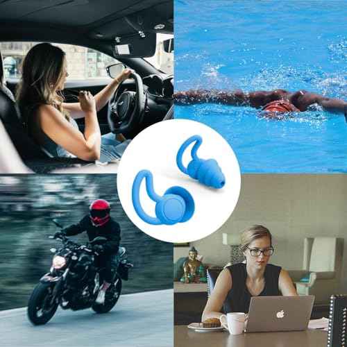 Noise Reduction Ear Plugs, NRR 40dB Ultra Comfortable Silicone Reusable Ear Plugs for Sleeping, Snoring Swimming, Studying, Concerts, Noise Cancelling and Hearing Protection