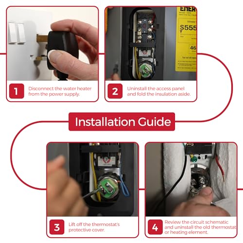 NISHCON EWH-01 Electric Water Heater Tune-Up Kit with 2 Elements & Thermostats