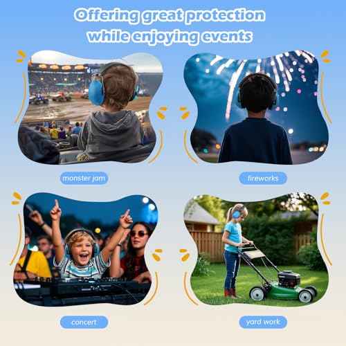 ProCase Noise Cancelling Headphones for Kids Toddler, SNR 27dB Noise Reduction Ear Muffs, Hearing Protection for Monster Jam, Concerts, Fireworks, Shooting, Air Show, Autism Sensory Needs -Blue