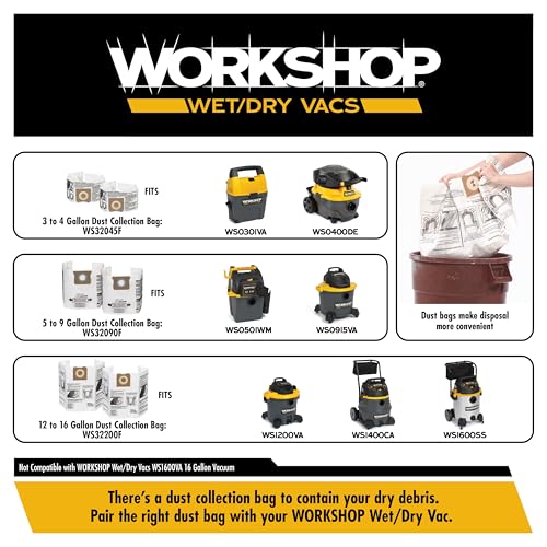 WORKSHOP Wet/Dry Vac Utility Nozzle 2.5 Inch Vacuum Attachment for Shop Vacuums