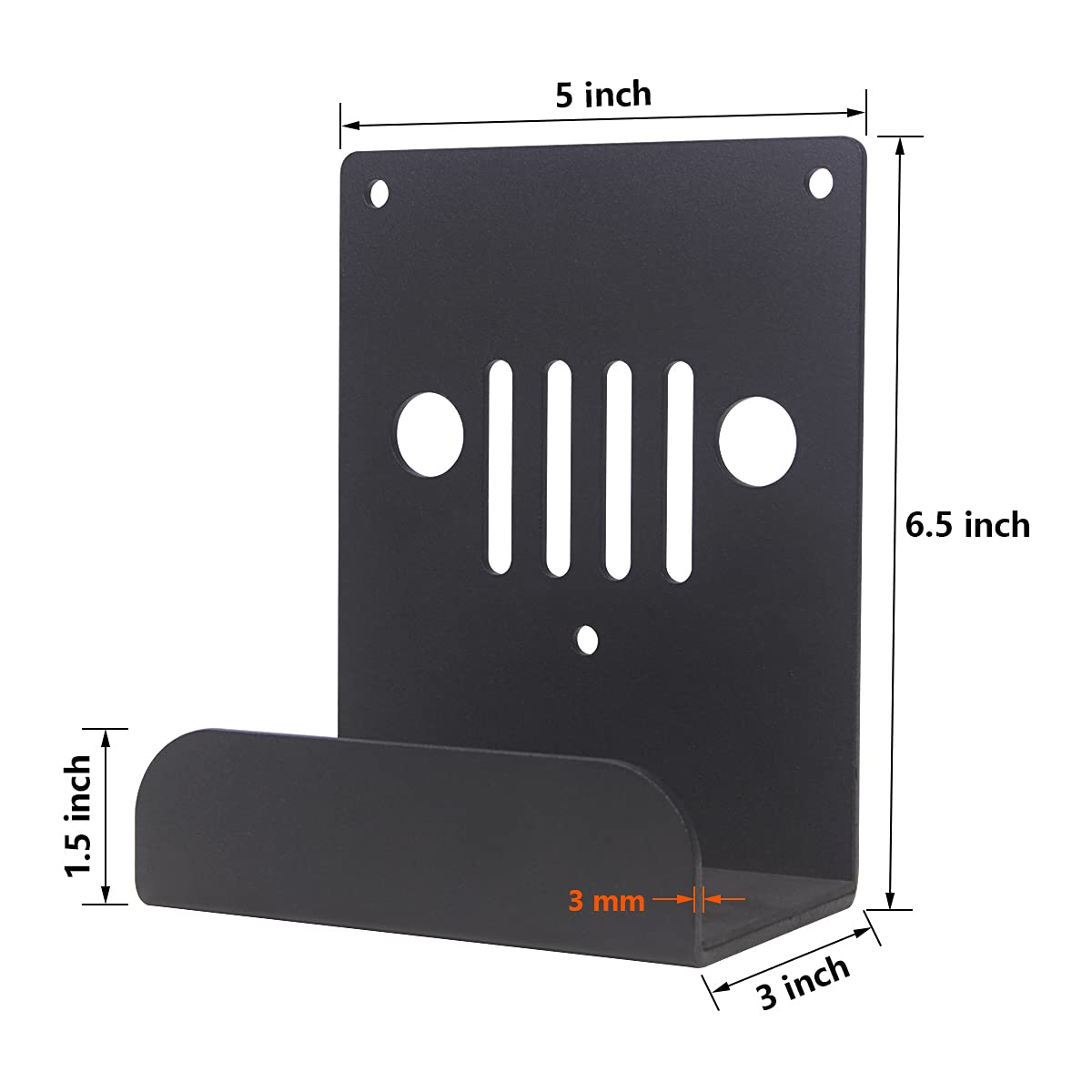 A-KARCK Wall Mount Door Hangers 4pcs, Door Storage Bracket with Rubber Lining Compatible with Jeep Wrangler JK JKU JL, Saving Garage Space