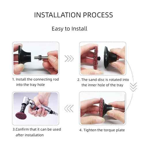 2Pack 3 Inch Sanding Discs Holder Quick Change Disc Adapter with 1/4" Shank Compatible with Roloc 3" Sanding Disc Die Grinder Drill Driver, Roll Lock Disc Pad for Polishing Sanding Surface Preparation