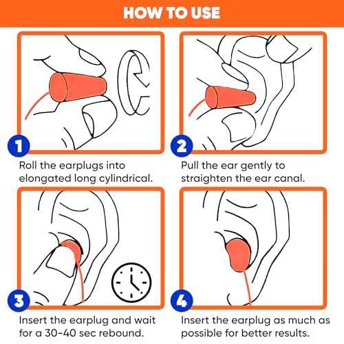 20 Pair Foam Ear Plugs with Cord - Soft & Comfortable Ear Protection - Disposable Ear Plugs Individually Wrapped with Noise Cancelling up to 32dB - Ideal for Sleeping Construction Shooting Sports