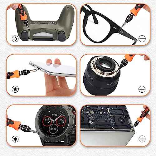 Mini Torx Precision Screwdriver Set?Torx Security Bits T3 T4 T5 T6 T7 T8 T9 T10 T15 T20, 42 PCS Small Electronics Tool Kit for Laptop, PC, Phone, Xbox, PS4, Ring Doorbell, Pocket Knife and Fasteners