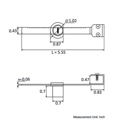 WOOCH Sliding Glass Door Ratchet Lock with Chrome Finish, Keyed Alike Showcase Display - 2 Pack
