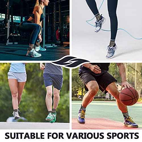 Lusenone Copper Ankle Brace Support for Men & Women (Pair), Best Ankle Compression Sleeve Socks for Plantar Fasciitis, Sprained Ankle, Achilles Tendon, Pain Relief, Recovery, Sports