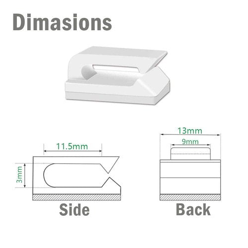 FSJEE 100Pack Mounting Fixing Clips with Screw, and 50Pack Self-Adhesive LED Strip Brackets Holder for 10mm Width LED Strip Light