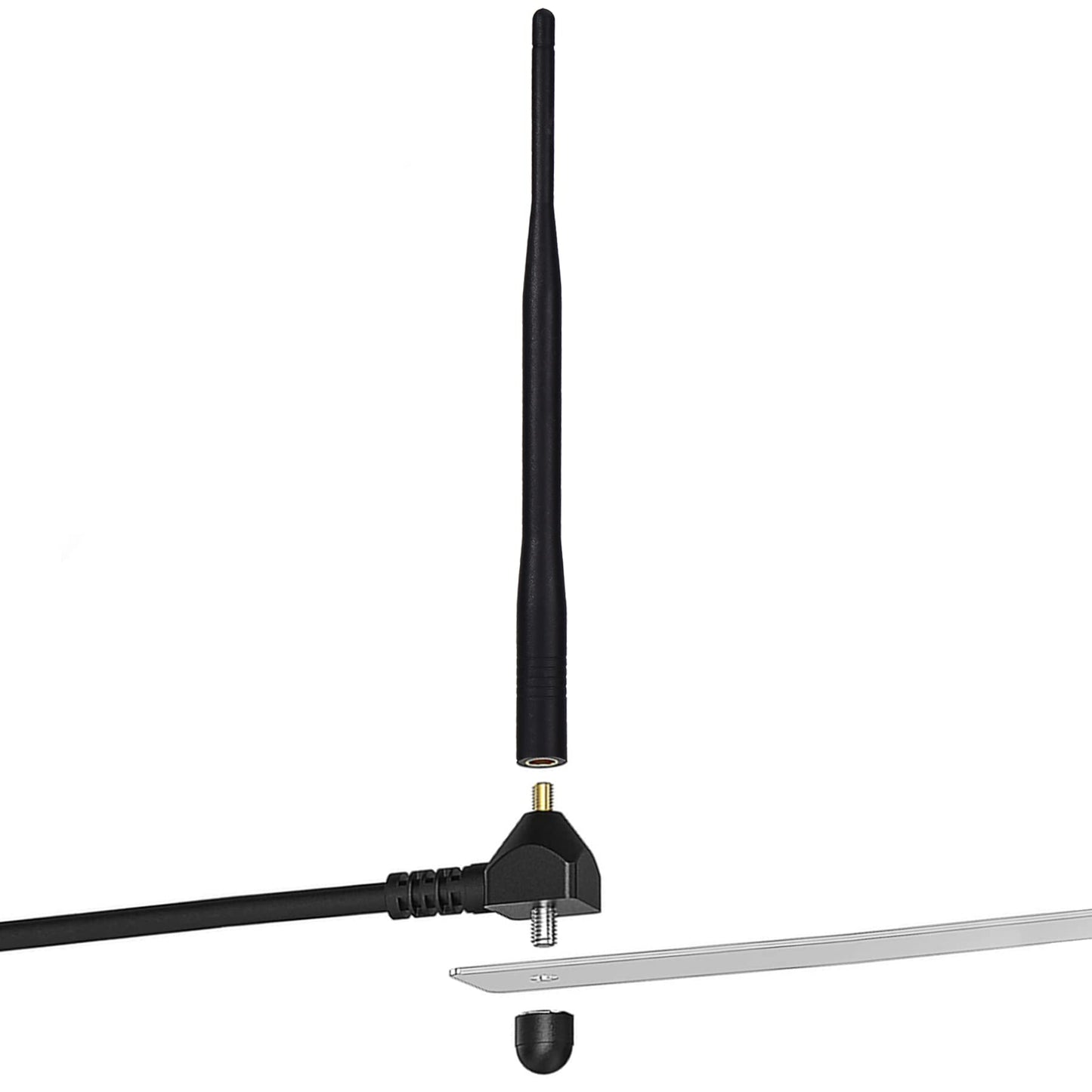 Nelawya Smart Gate Door Opener Antenna 433.92 MHz Long Range Receiver 10 feet Low Loss Cable Antenna Compatible with All Series Lifemaster GTO Mighty Mule Gate Opener
