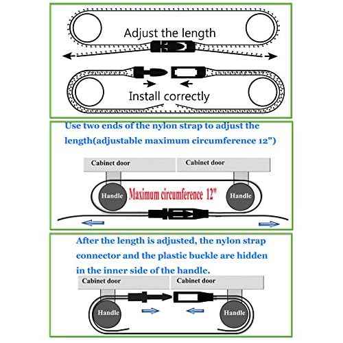 Multi-Functional Magic Buckle, Baby Safety Lock for The Door, Two-Door Refrigerator, Oven and Children's Safety Fence, Etc., or for The Fixed Baby Luggage (3 Pack Black)