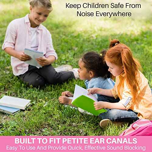 Quality Pink Foam Earplugs - 200 Pairs of Comfortable Ear Plugs for Sleeping, Snoring, & Work - Designed for Small Ear Canals; Women, Kids, or Children - Individually Wrapped & Disposable - NRR 30 dB